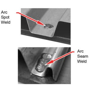 Arc Spot and Arc Seam Spot Weld Difference