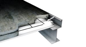 This product image shows a steel form deck.